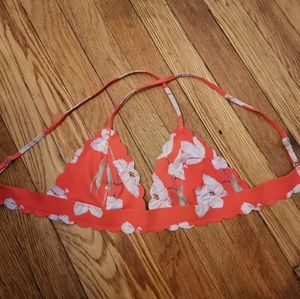 Coral flower Bikini Top